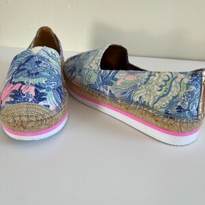Lilly Pulitzer Blue and Pink Espadrilles